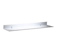 Étagère murale flottante blanche pour salle de bain (rectangle), aluminium, pour cuisine, salon, couloir - 50 cm