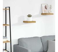 Étagère Murale Flottante Carrée, Finition Laquée Brillante, avec Système de Fixation Invisible, Structure en MDF alvéolé et Cadre en métal. Design Moderne pour (23 x 23,5 x 4 cm)