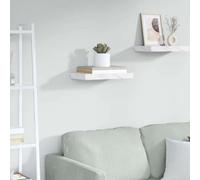 Étagère Murale Flottante Carrée, Finition Laquée Brillante, avec Système de Fixation Invisible, Structure en MDF alvéolé et Cadre en métal. Design Moderne pour (40 x 23,5 x 4 cm)