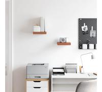 Étagère Murale Flottante Carrée, Finition Laquée Brillante, avec Système de Fixation Invisible, Structure en MDF alvéolé et Cadre en métal. Design Moderne pour (23 x 23,5 x 4 cm)