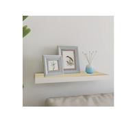 vidaXL Étagère murale flottante chêne et blanc 60×23,5×3,8 cm MDF
