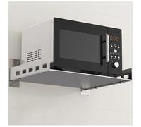 Étagère murale flottante en acier inoxydable pour micro-ondes - Étagère de rangement murale flottante pour l'organisation et la propreté de la cuisine