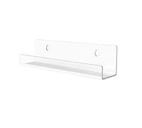 Étagère murale flottante en acrylique moderne, support de rangement transparent for albums LP, for salon, studio, design clair(7inch 4 pcs)