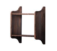 Étagère murale flottante en bois rustique pour le rangement et la décoration dans la salle de bain, le bureau, le salon, la chambre, la buanderie, la cuisine - Solution d'affichage parfaite - Marron