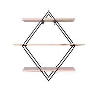 Étagère murale flottante en forme de tuyau Sh à 3 niveaux, étagère murale, cloison, bibliothèque, étagères flottantes en fer/bois, style vintage, support noir pour cuisine rétro 80 x 20 x 80 cm (l x P