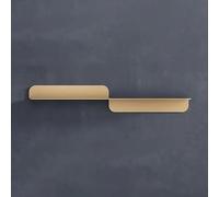 Étagère Murale Flottante en Métal Doré, Étagères Murales Multifonctions, for Chambre, Salon, Salle De Bain, Cuisine, Rangement Facile À Installer(40x15cm)