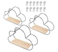 Étagère Murale Flottante | Étagère Murale Cloud avec étagères flottantes - Organiseur de Rangement en 3 Parties Style Maison de Campagne pour Salon, Chambre à Coucher et Cuisine