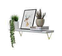 Étagère murale flottante étagère murale en bois massif cloison bibliothèque cadre décoratif étagère blanche taille : 40 cm/60 cm/80 cm/100 cm pour livres, souvenirs et photos (taille : 40 cm)