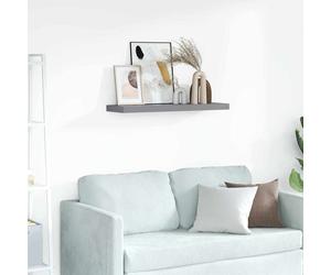 Etagère Murale Flottante Gris 80x23,5x3,8 cm MDF Suspendue Bibliothèque vidaXL