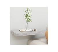 Etagère murale flottante gris béton 40x23x3,8 cm MDF