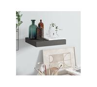 Etagère murale flottante Gris brillant 23x23,5x3,8 cm MDF