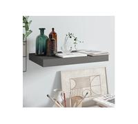 Étagère murale flottante Gris brillant 40x23x3,8 cm MDF Gris brillant G