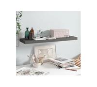 Etagère murale flottante Gris brillant 80x23,5x3,8 cm MDF