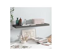 Etagère murale flottante Gris brillant 80x23,5x3,8 cm MDF
