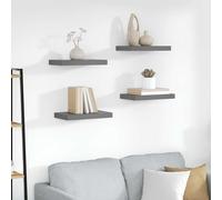 Etagère Murale Flottante Gris MDF Suspendu Bibliothèque Salon Intérieur vidaXL