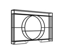 Étagère murale flottante moderne à LED avec support pour verre à vin et porte-bouteilles de liqueur - Étagère élégante noire pour décoration de la maison, cuisine, salon, bar - Solution de rangement