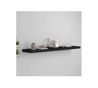 Etagère murale flottante noir 120x23,5x3,8 cm MDF
