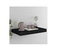 Etagère murale flottante noir 40x23x3,8 cm MDF