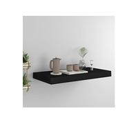 vidaXL Etagère Murale Flottante Etagère Suspendue Support Mural Bibliothèque Salon Salle de Séjour Maison Intérieur Noir 50x23x3,8 cm MDF