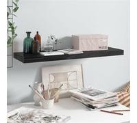 Étagère murale flottante Noir brillant 80x23,5x3,8 cm MDF Noir brillant G