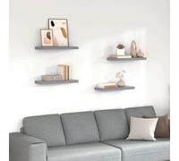2x Etagères Murales Flottantes Gris 80x23,5x3,8 cm MDF Suspendues Salon vidaXL