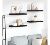 vidaXL Wandschappen zwevend 4 st 120x23,5x3,8 cm MDF grijs323864 Gris G