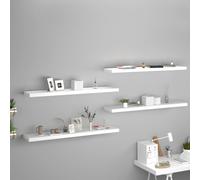 Etagère Murale Flottante Noir Brillant MDF Suspendue Bibliothèque vidaXL