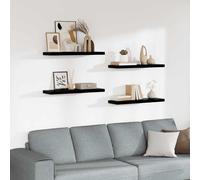 Etagère Murale Flottante Noir Brillant MDF Suspendue Bibliothèque vidaXL