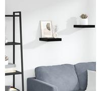 vidaXL Étagère murale flottante Noir brillant 23x23,5x3,8 cm MDF