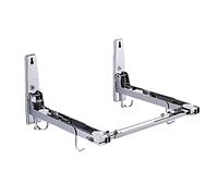 Étagère murale flottante pliable pour cuisine, four à micro-ondes, gain de place, support réglable, design cubique moderne, finition argentée, 58,4 cm, 120 cm