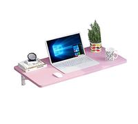 Étagère murale flottante pliante avec panneau en bois stable et capacité de charge 40 à 60 kg Rose 120 x 40 cm