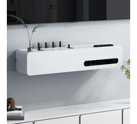 Étagère murale flottante pour TV, console multimédia, étagère d'angle, support TV, décoration murale pour salon et chambre à coucher, boîte de blindage de prise, étagère utilitaire, design moderne