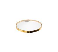 Étagère murale flottante ronde dorée en fer et verre pour plantes, vases et décoration, étagères rondes pour petites plantes, décoration murale avec vis (S)