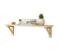 Étagère murale flottante rustique en bois à suspendre pour décoration d'intérieur, salon et chambre à coucher, 60 x 20 cm - Parfaite pour nizer et mettre en valeur des articles
