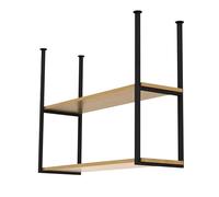 Étagère murale flottante, support pour fleurs/plantes suspendu au plafond, étagère de rangement pour cuisine, porte-bouteilles, étagère murale pour restaurant, bar ou balcon.(2-layer 130x30x80cm)