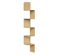 Étagère Murale Flottante - VASAGLE - Zigzag - Rotin PVC - Chêne Beige