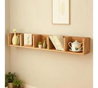 Etagere Murale Flottantes avec Compartiments, Tablette Murale Rangement Suspendu Multifonctionnel for Cuisine, Salon, Bureau, Épices, Livres et Décoration