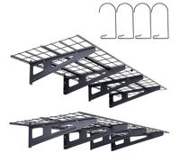 VEVOR Étagère Murale Flottante de Rangement Garage 183x61 cm Lot de 2 Grande Surface Utilisable Capacité de Charge 227 kg par Étagère Suspendue d'Outils Métallique pour Magasins, Garages, Entrepôts
