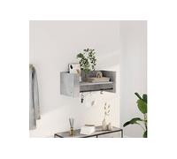Vidaxl Étagère Murale Gris Béton 70,5x35x30,5 Cm Bois D'ingénierie Multicolore