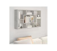 Vidaxl Étagère Murale Gris Béton 85x16x52,5 Cm Bois D'ingénierie Multicolore