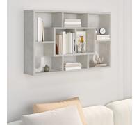 Étagère Murale Gris Béton 85x16x52,5 cm Bois d'Ingénierie Flottante vidaXL