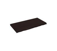 Vidaxl Étagère Murale Marron Foncé Bois Chêne Massif Traité Gris