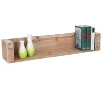 Etagère murale HWC-A15, étagère à suspendre bibliothèque, sapin massif rustique certifié MVG ~ 80cm