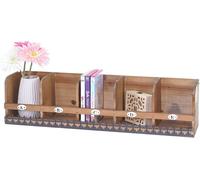 Étagère Murale Hwc-A43, Étagère À Suspendre, Bois Massif De Sapin, Vintage, Shabby 71x18x16cm Multicolore