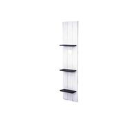 Etagère murale HWC-C92 150x33x13cm bois massif vintage blanc gris foncé