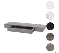 Etagère Murale Hwc-H37, Étagère Flottante Étagère Murale Étagère Suspendue, Tiroir Bois Massif 8x80x25cm Gris, Shabby Multicolore