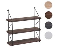 Etagère murale Mendler Etagère murale HWC-K78 industriel 40x40x13cm brun foncé