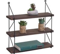 Etagère murale Mendler Etagère murale HWC-K78 industriel 40x40x13cm brun foncé