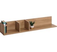 Mendler Étagère Murale HWC-M48, Étagère Suspendue Étagère en Bois Schweberegal, 3 Compartiments 20x120x21cm - Naturel
