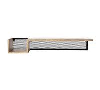 Etagère murale Miliboo Etagère murale industrielle en bois manguier massif et métal noir L90 cm RACK